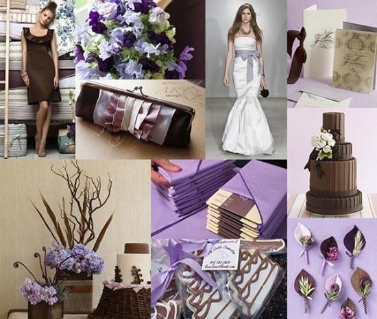 couleur violette et chocolat pour mariage
